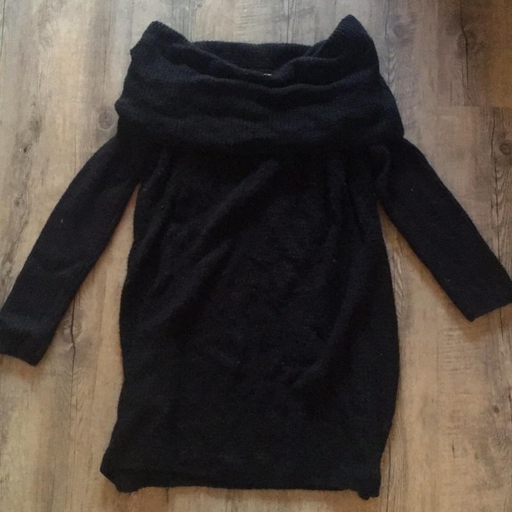 Very stylish sweater OR black dress!